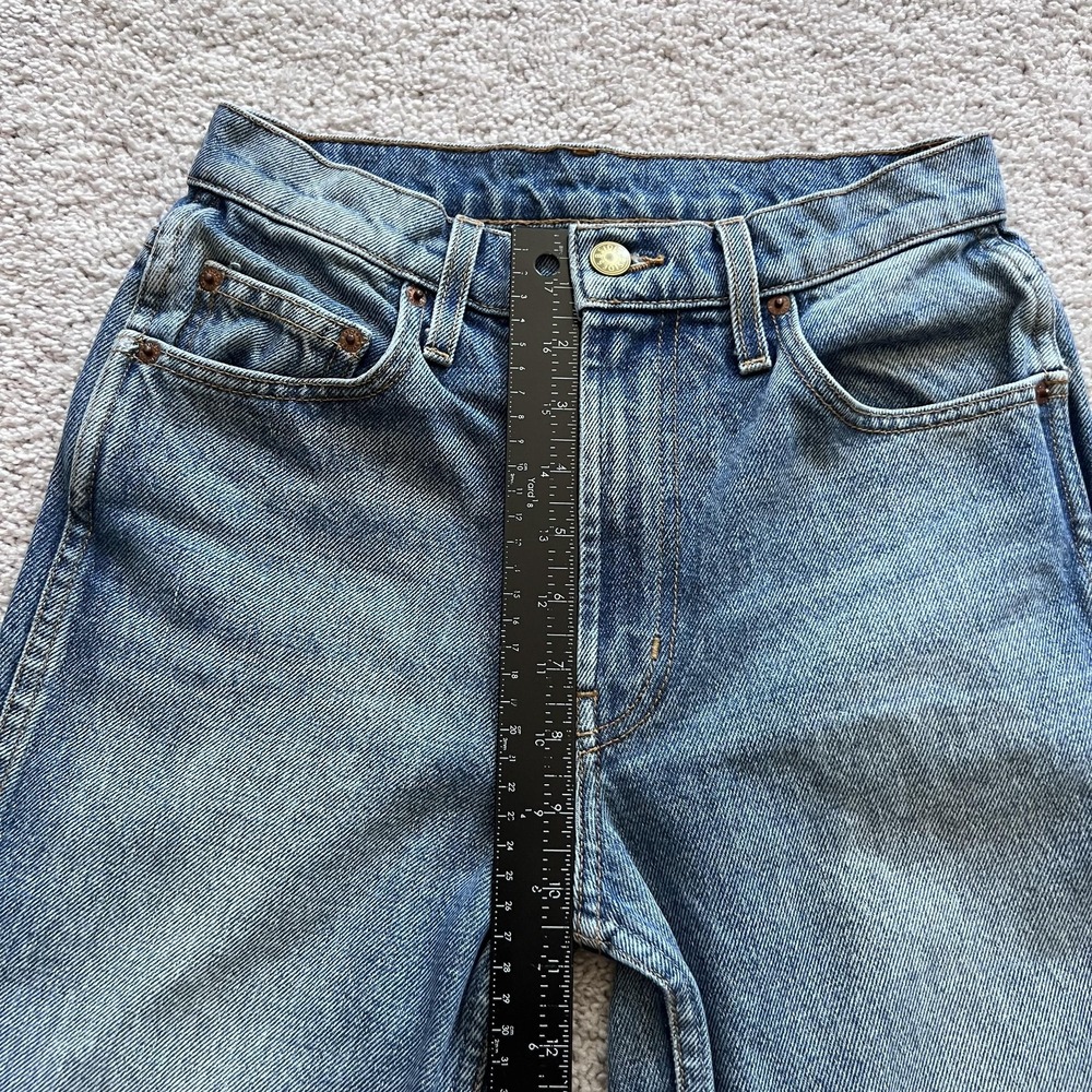B SIDES Straight Jeans Womens 24 Blue High Rise Medium Wash Denim Made USA - Picture 12 of 16